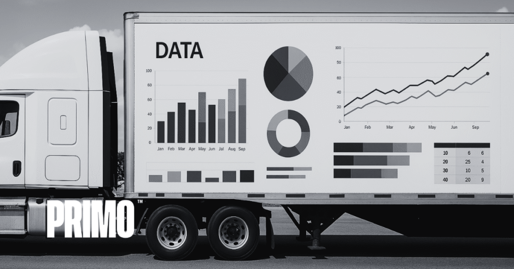 truck showing data as core logistics trend of 2025